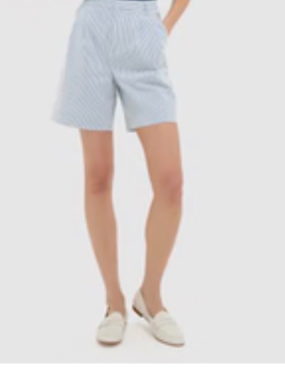 Nacy and White Seersucker Bermuda Shorts - Tuckernuck